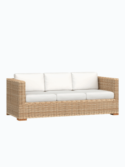 Huntington wicker square arm